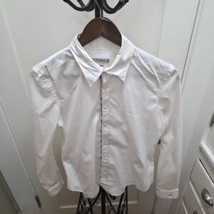 Unisex Burberry White Dress Novacheck Shirt.